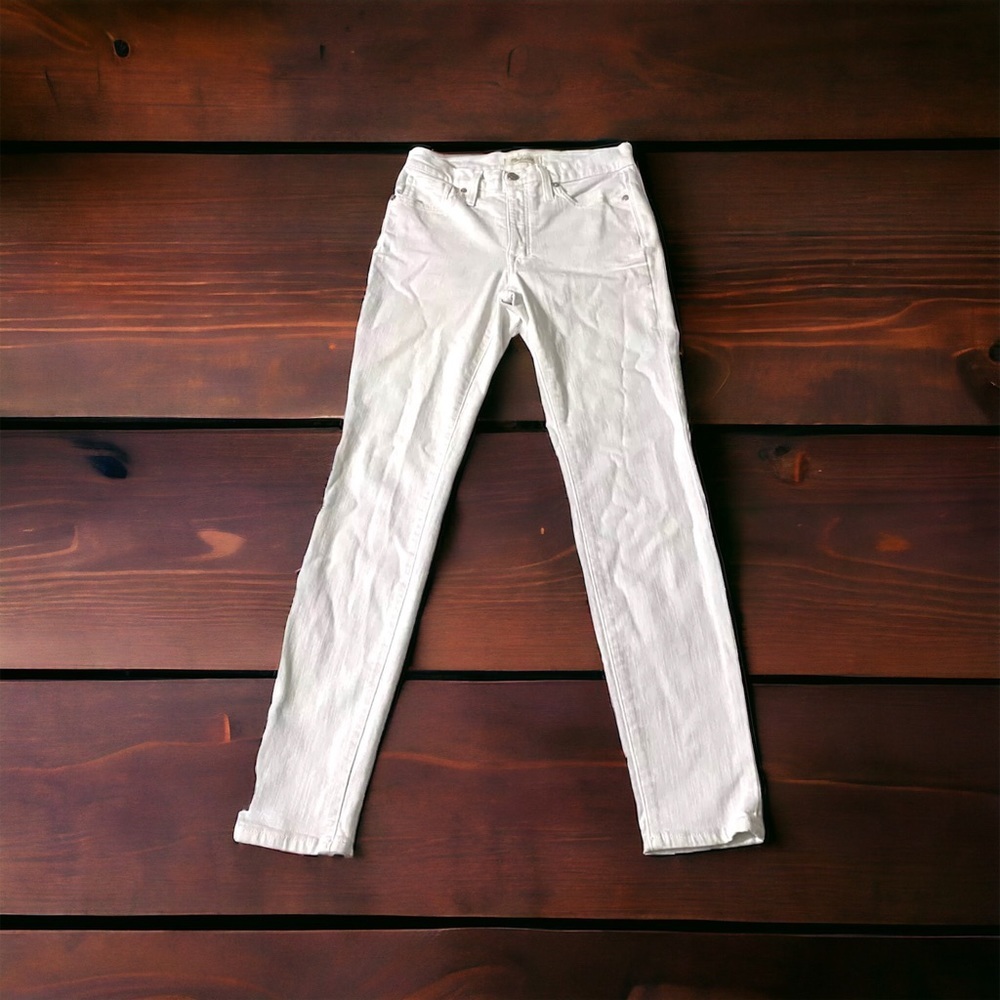 Madewell 9” High Rise Skinny Optic White Wash Denim Women’s Jeans Size 27x28
